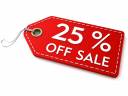 25 percent discount sale